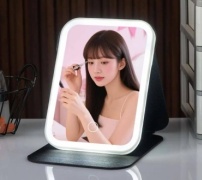 Зеркало настольное косметическое Высота рамки 18 см (зеркало 15 см), ширина рамки 13 см (ширина зеркало 9.5 см)