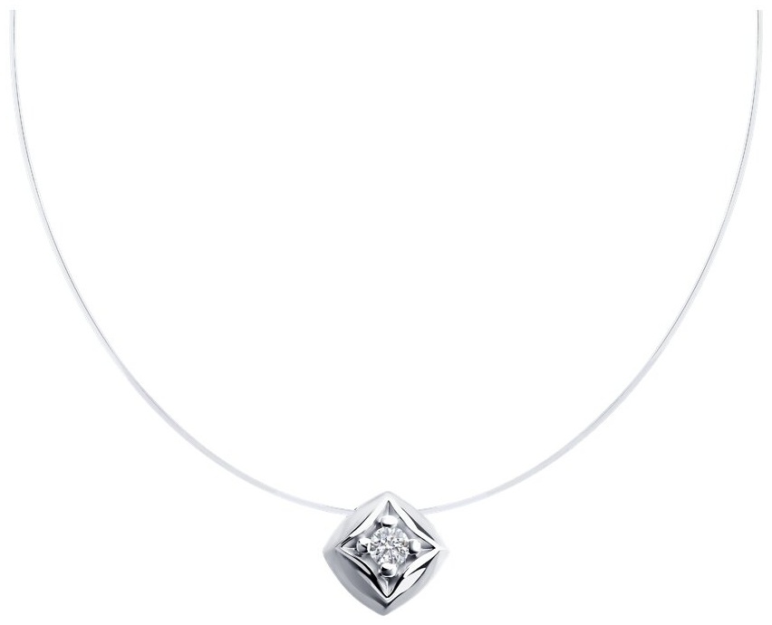 Леска Diamant 94-170-02183-1_50 длина 50 см вес 0.83 г серебро, фианит