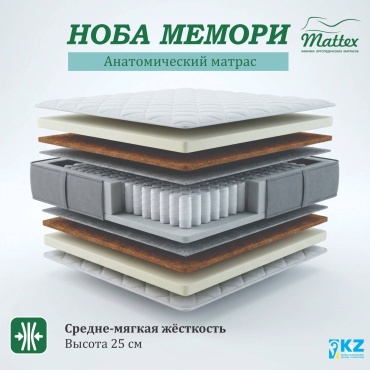 Матрас Mattex Ноба мемори, 120x200x25 см