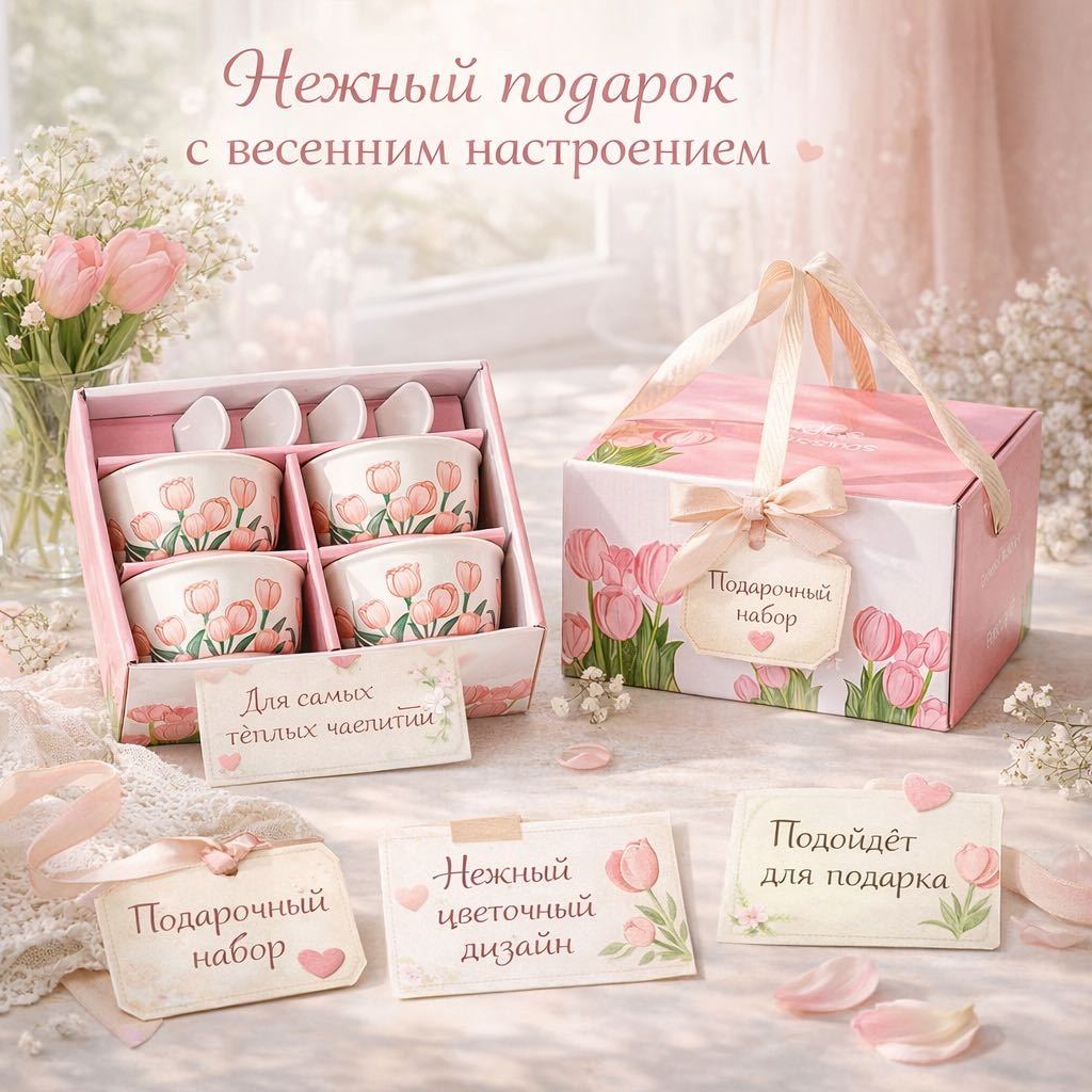 Сервиз на 4 персоны KarpOS , предметов: 4, чайно-столовый, керамика