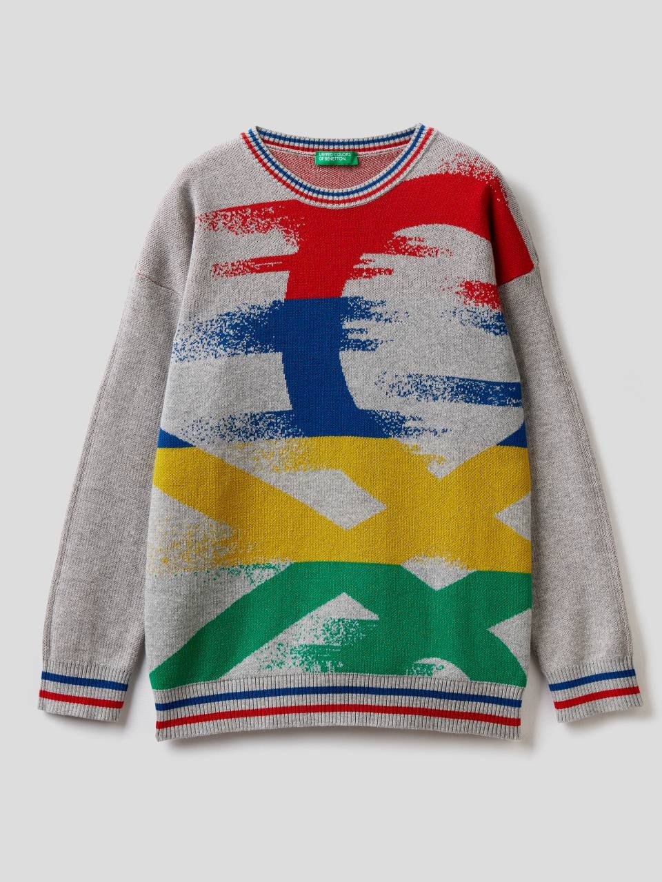 Свитер UNITED COLORS OF BENETTON голубой