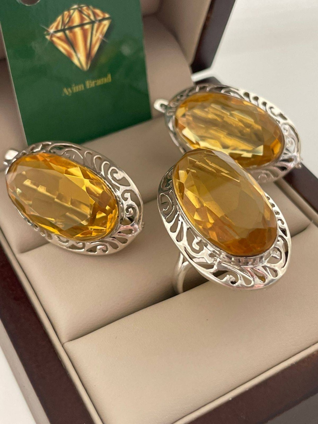 Ayim Brand 089825277 вес 21.78 г серебро, цитрин