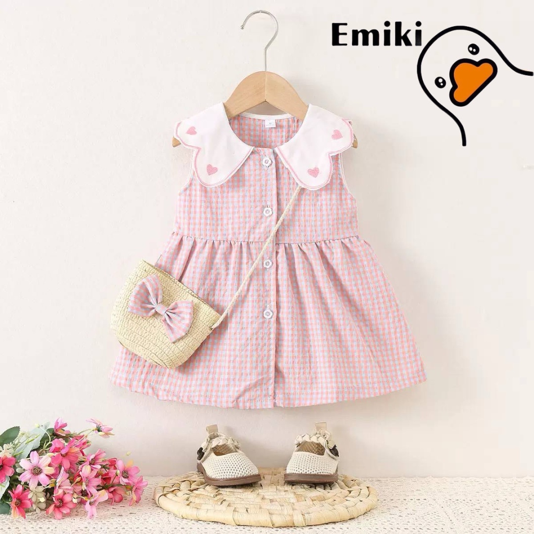 Сарафан Emiki голубой, розовый