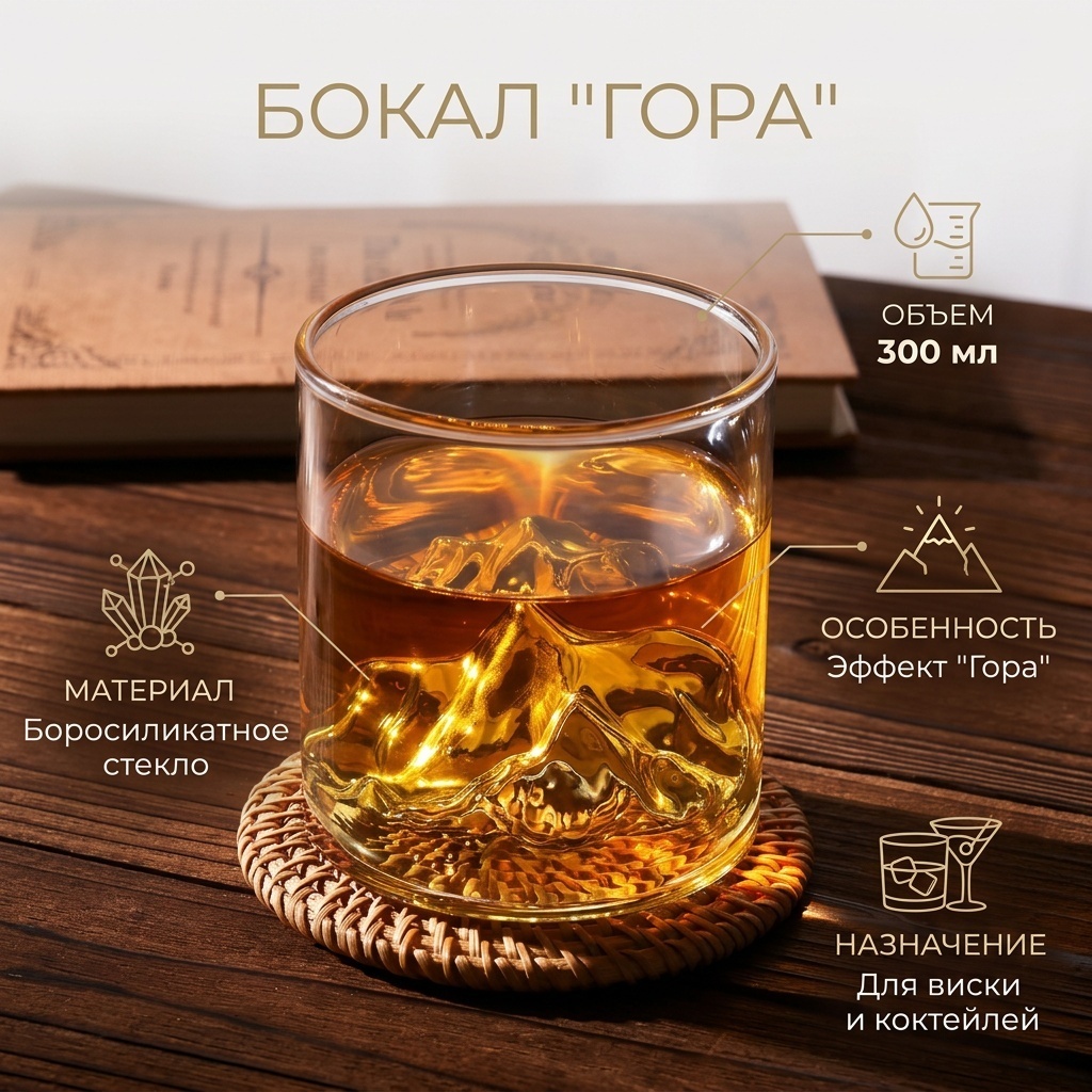 Бокал 300 мл, боросиликатное стекло, 1 шт