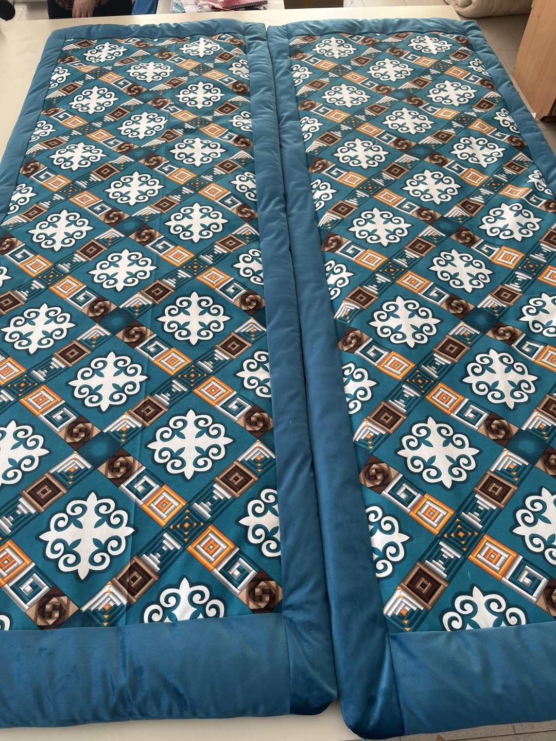 Jas-Baglan корпе 220x80 см, вата, зеленый, бирюзовый