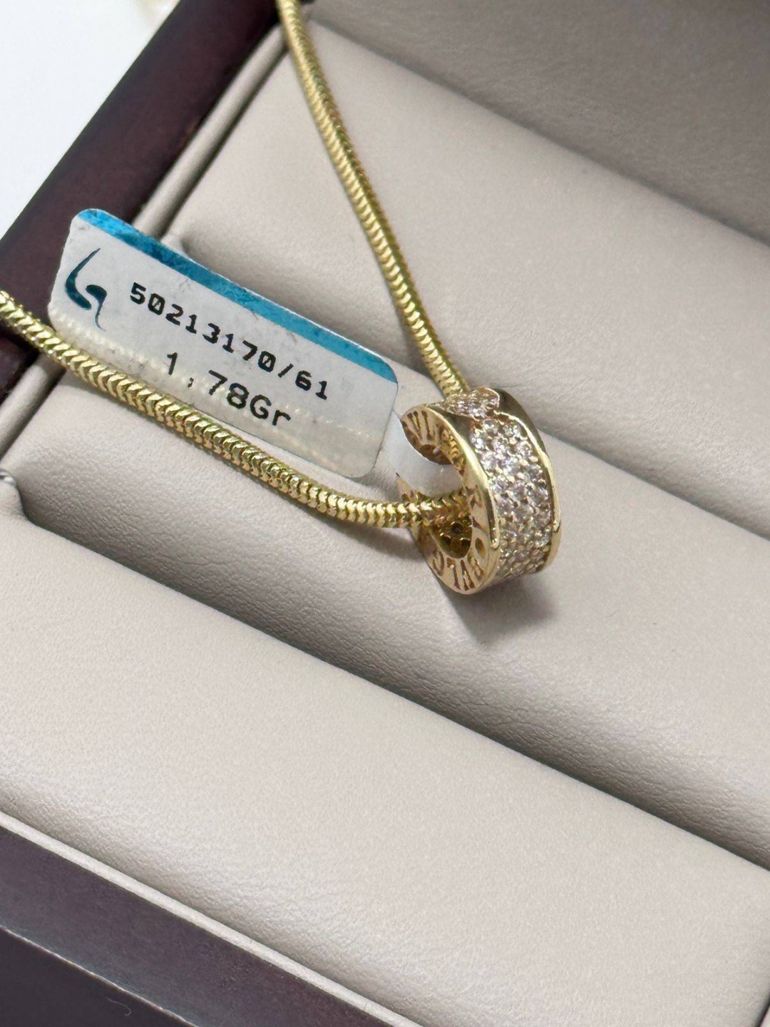 Колье BAQ BRAND 09766 длина 45 см вес 6.99 г золото, фианит