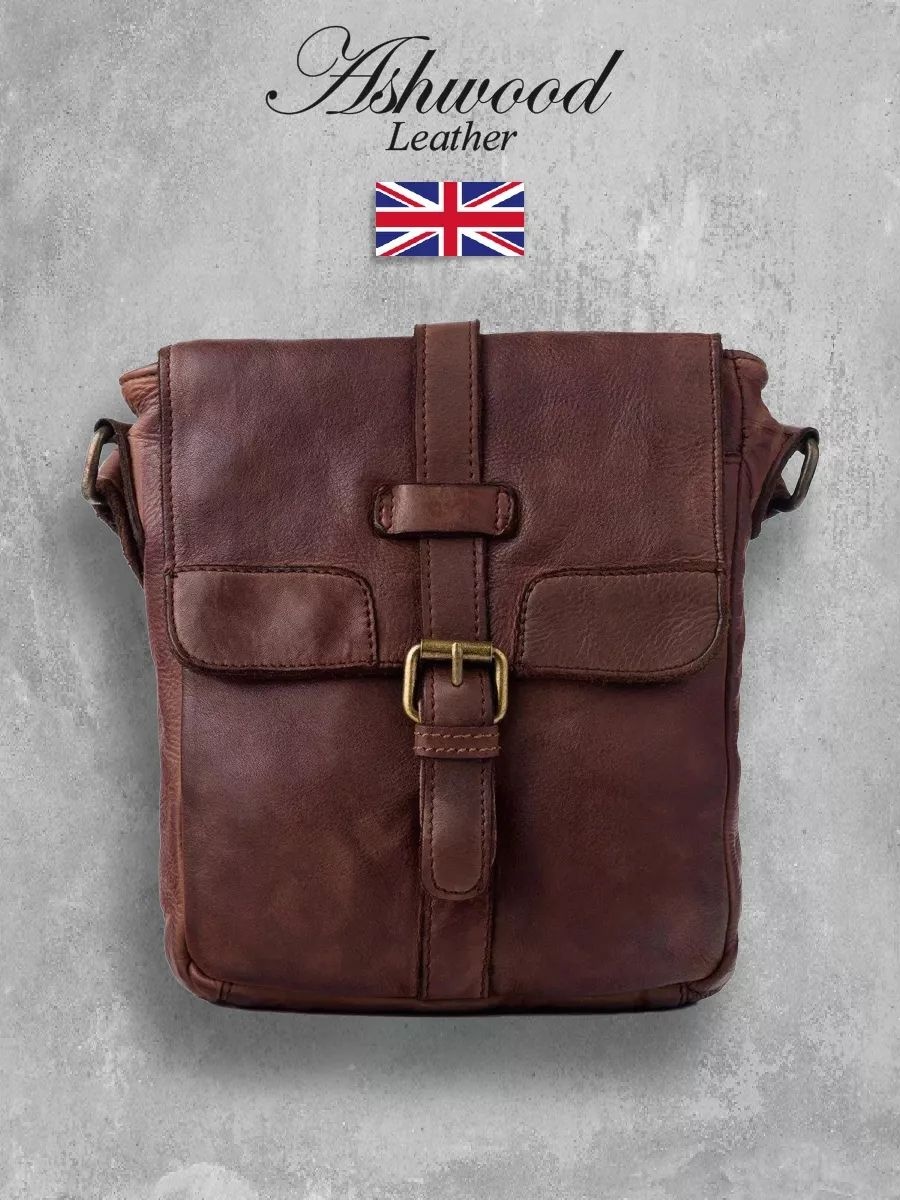 Мини-сумка Ashwood Leather натуральная кожа коричневый