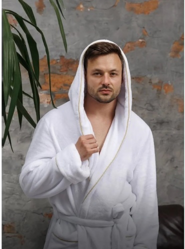 Махровый халат белый