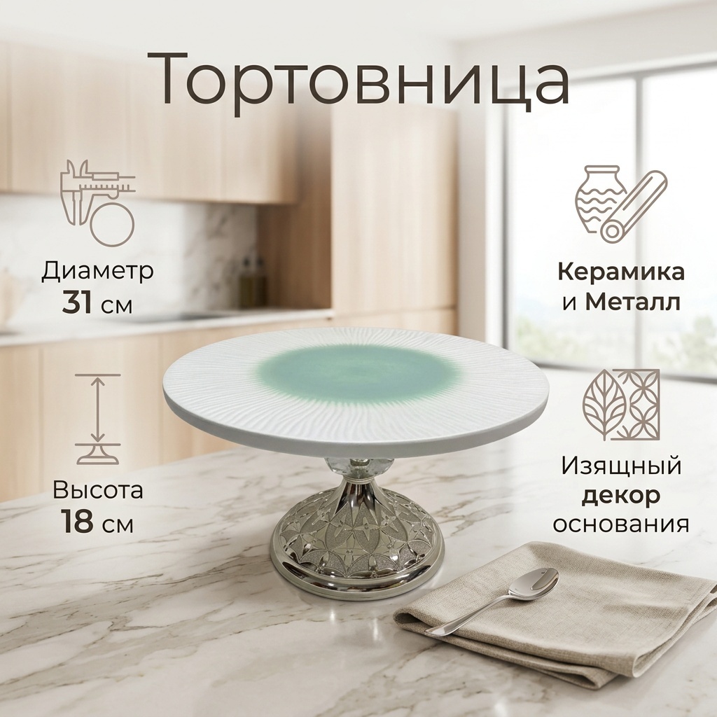 Luxury Star тортница LV0040008 круглая 1 шт