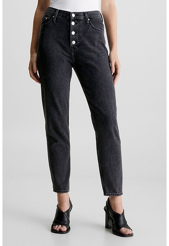 Джинсы джинсы-мом Calvin Klein Jeans черный