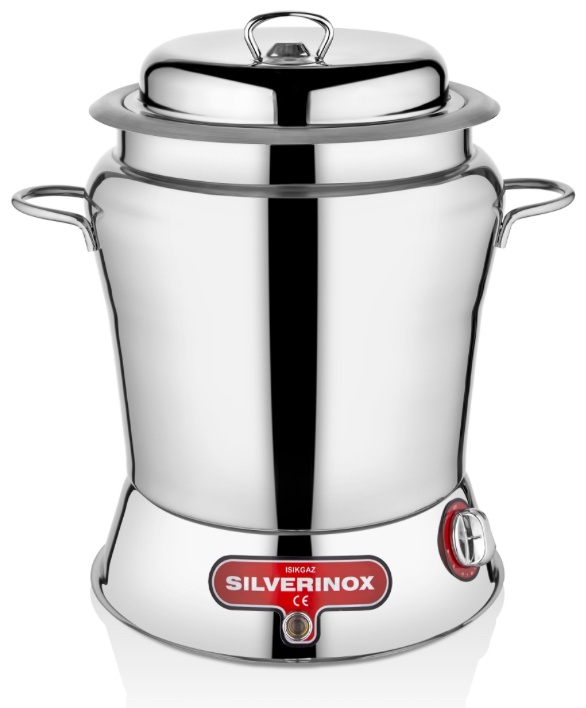Кастрюля 9 л, Hominoxs Işıkgaz Silverinox Electric 9 Liter Soup Pot - Супница нержавеющая сталь