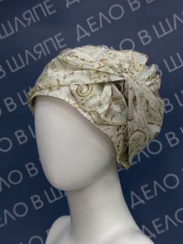 Чалма HLG-Brand размер универсальный, бежевый, молочный