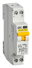Дифференциальный автомат IEK C 25 30 мА класс AC
