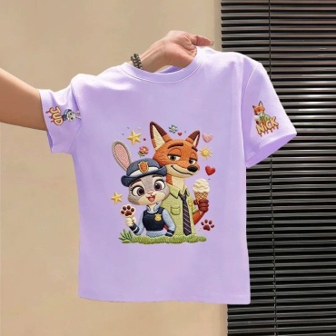 Футболка Зверополис 1001 Zootopia сиреневый