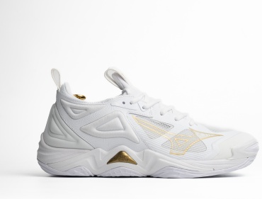Кроссовки Mizuno белый, золотой, красный