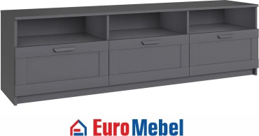 ТВ-тумба напольная Euromebel Скаген, 00063467, 179.6x53x42.2 см, графит