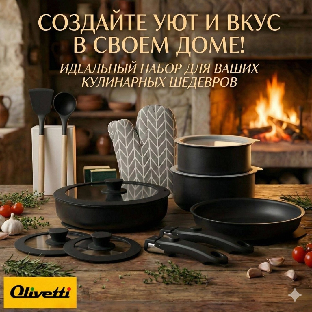 Смешанный набор Olivetti Cosmic Black 20 в 1