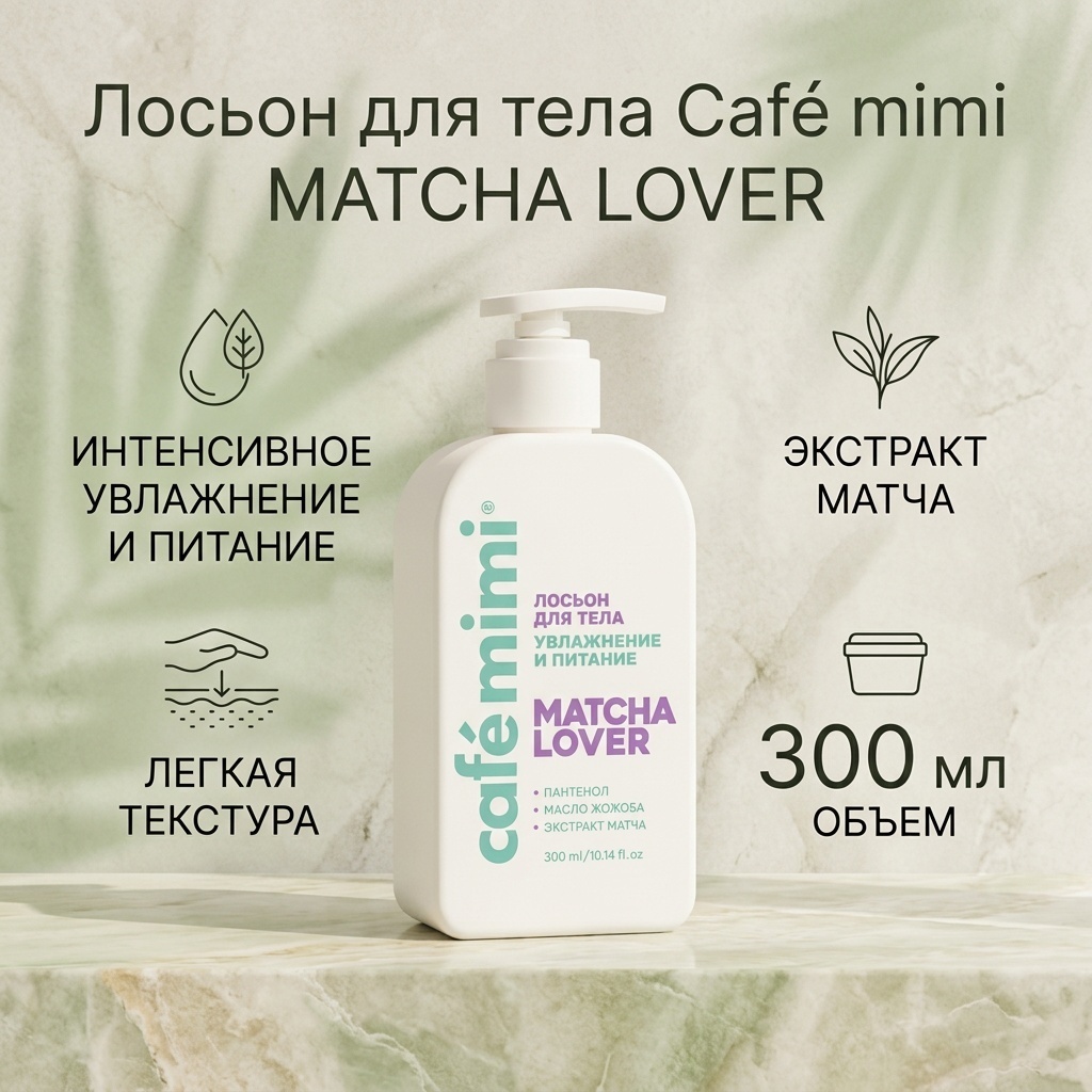 Cafe Mimi Colours "MATCHA LOVER" 0552 лосьон для тела 300 мл