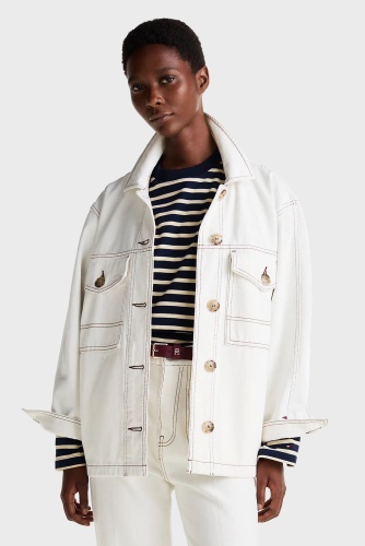 Кожаная куртка Tommy Hilfiger белый
