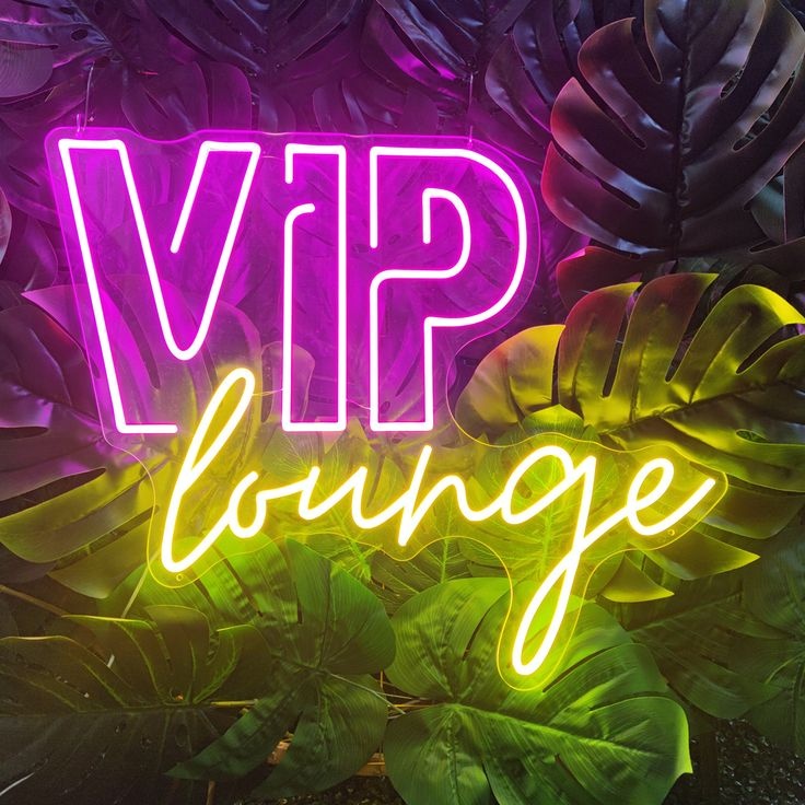 Neon.Omir неоновая вывеска настенный Vip lounge, желтый, розовый