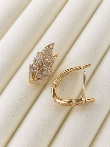 Серьги Xuping Jewelry медицинское золото, фианит