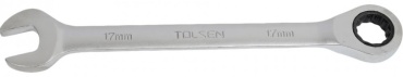 TOLSEN ключ накидной трещоточный 17 мм 15213, 1 шт