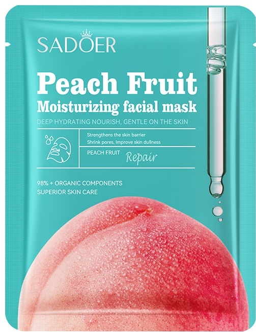 Маска для лица SADOER тканевая Peach 1 шт