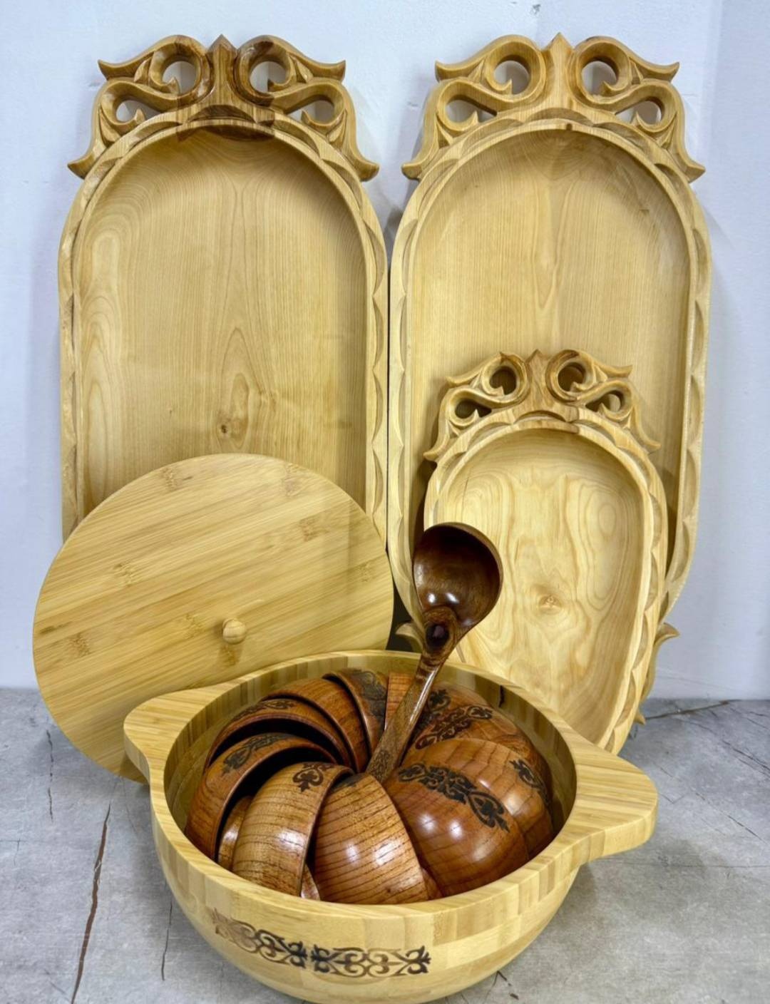 Астау A Brand Gold astau 65х28 см, дерево, бамбук, береза, 19 шт