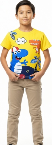 Футболка CHASTE kids Динозаврики желтый