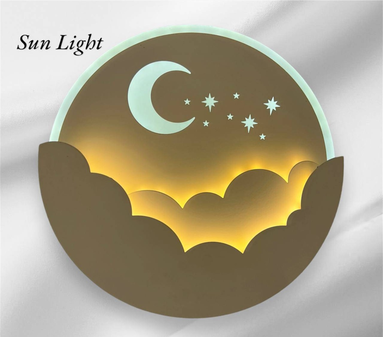 Декоративный светильник настенный Sun Light, теплый белый