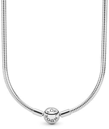 Колье PANDORA с круглой застежкой 590742HV-40 длина 40 см вес 26.4 г серебро, без вставок