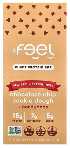 The Feel Bar батончик chocolate chip cookie dough+cordyceps 10 шт