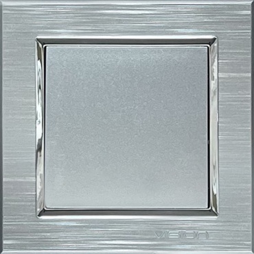 Выключатель клавишный ETO Vision LUX 601-1000-200, серебро матовый
