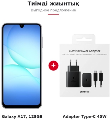 Samsung Galaxy A17 6 ГБ/128 ГБ серый + подарок