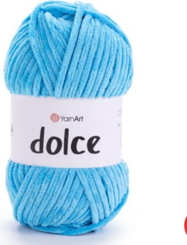 Моток YarnArt Плюшевая пряжа Дольче 100 Dolce 758 бирюзовый 120 м 100 г