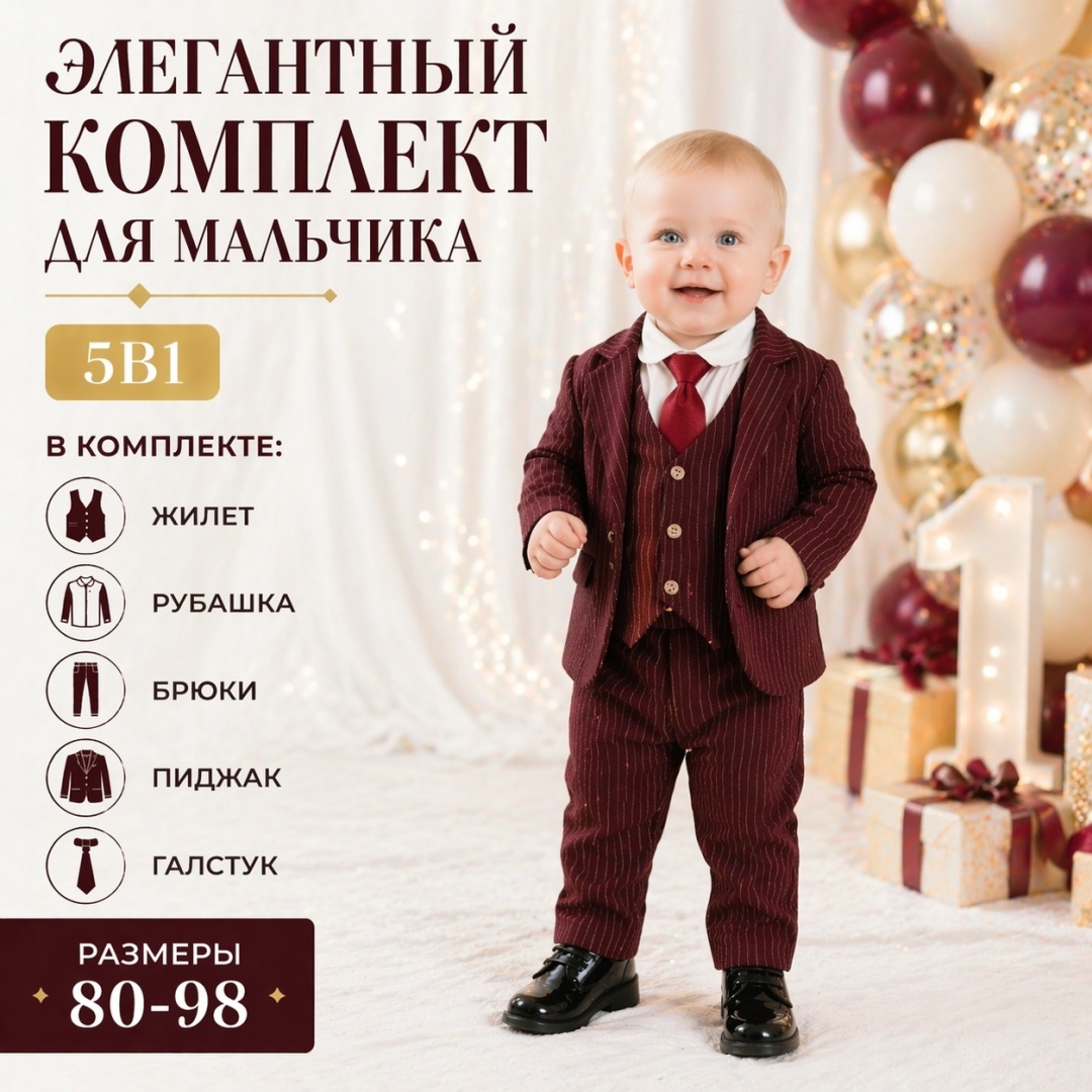 Комплект 24kids бордовый