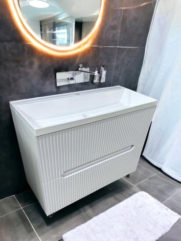 Тумба с раковиной MT-LEO-N101-B, 100x85x45 см, белый