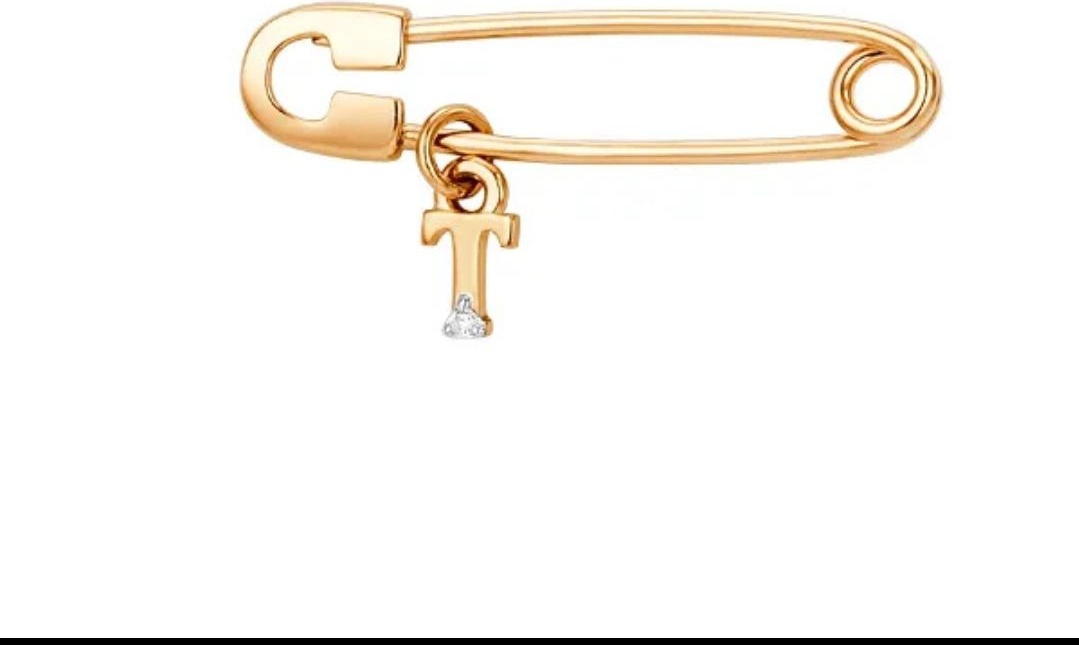 Булавка Miras Gold 000558-1102 вес 0.79 г золото, фианит
