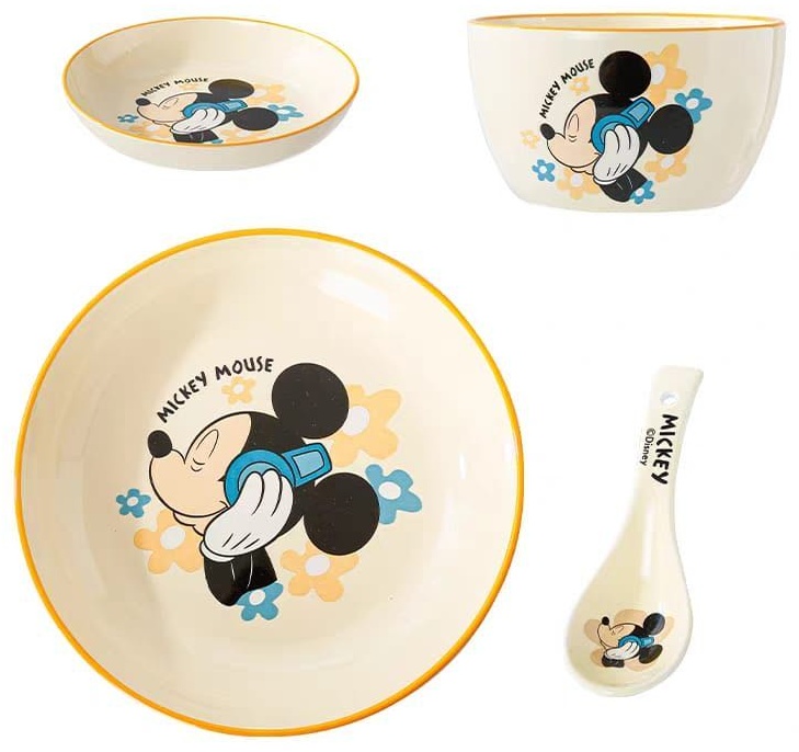 Сервиз на 1 персону Mickey Mouse, предметов: 4, детский, керамика