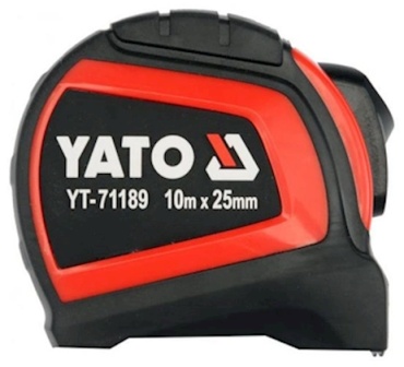 YATO рулетка строительная YT-71189, 10 м х 25 мм