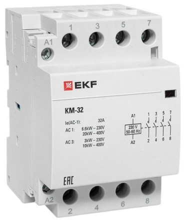 EKF модульный контактор 32A, КМ