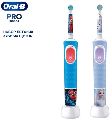 Набор ORAL_B Электрическая зубная щетка (3+ лет) D103.413.2K Spiderman + ORAL_B Электрическая зубная щетка (3+ лет) D103.413.2K Frozen