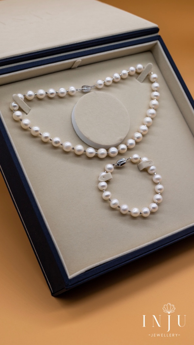 INJU Jewellery длина 50 см медицинское золото, жемчуг