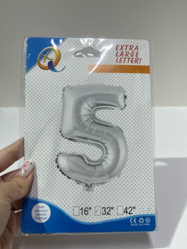 Воздушный шар Foil Balloon однотонный 1 шт, серебристый