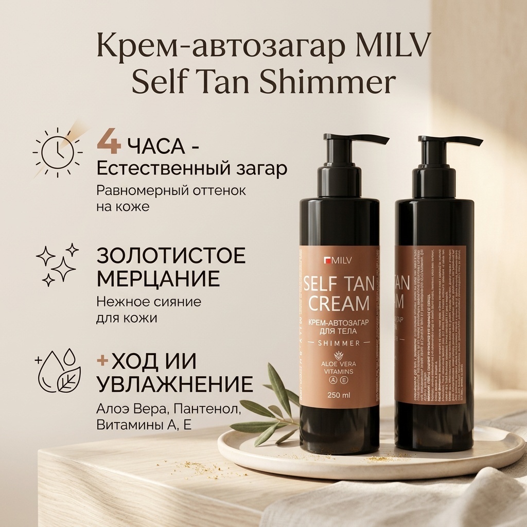 MILV Self Tan Shimmer крем для тела 250 мл