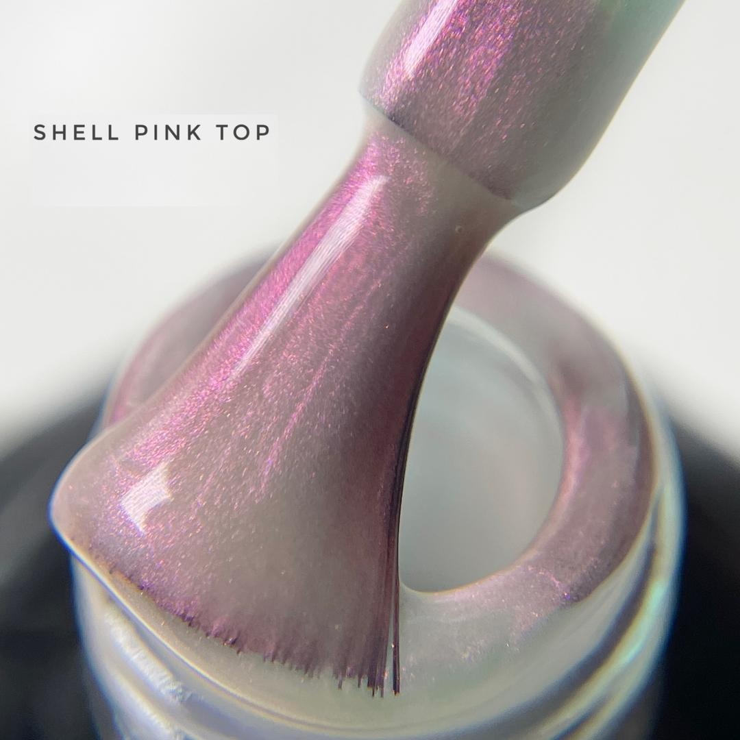 Mia верхнее покрытие Топ с эффектом жемчужной втирки Shell Pink глянцевое, камуфлирующее 15 мл