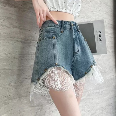 Джинсовые шорты синий, белый