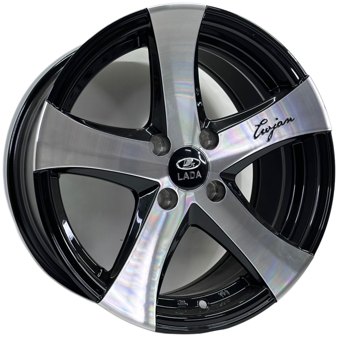 Yixing 5843WW 7x15/4x98 D58.6 ET30 4 диска черный, серебристый