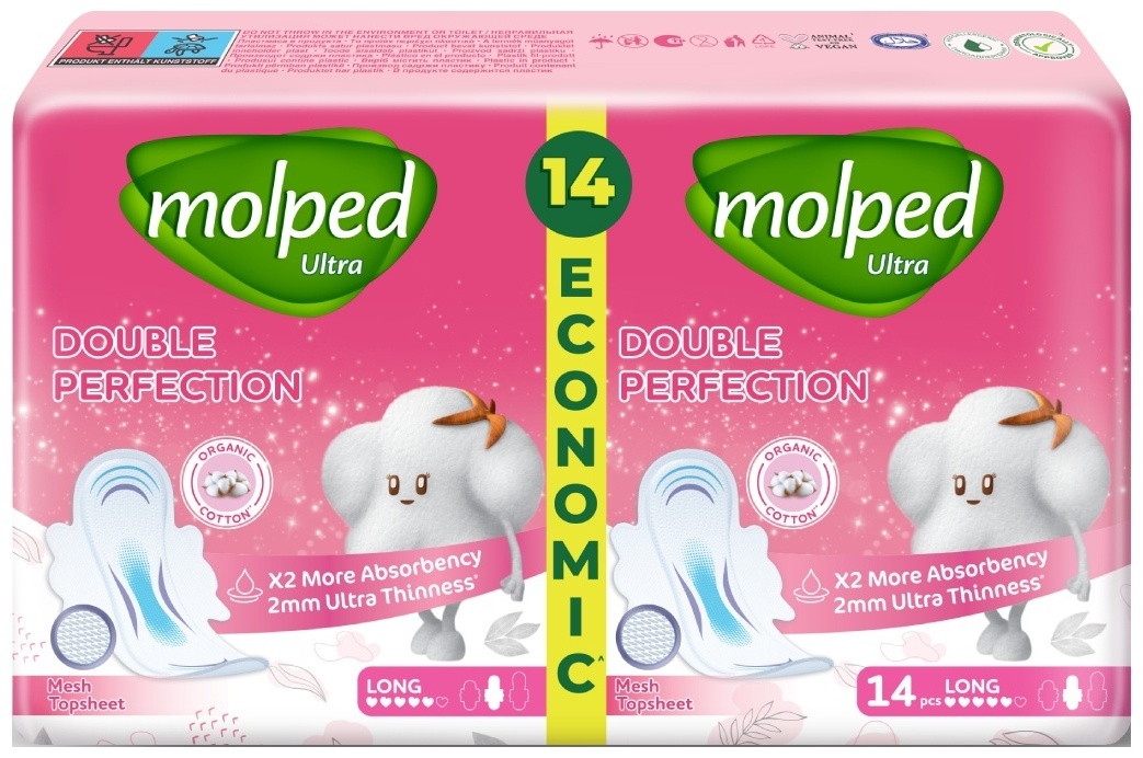 Molped прокладки Двойное Совершенство Eco Night 12 шт
