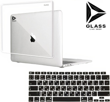 Чехол GLASS MacBook Air 13.6 M2 M3 2022 2023 2024 до 13.6" прозрачный